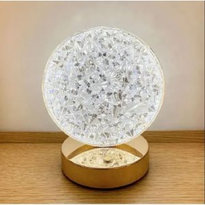 Rechargeable Touch Control + 3 colors Crystal Luxury Table Lamp For Bedroom or Decoration light for Indoor use