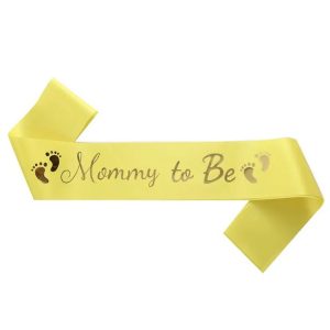Fashion Mommy to Be Baby Sash for Baby Shower, Pregnant Sash for Gender Reveal,& Pregnancy Announcement Decorations