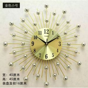 Cross-border Creative Craft Iron Art Wall Clock Decoration & Silent Quartz Clock