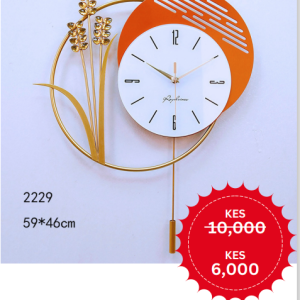 Luxury 3D Metal Wall Clock Golden Art Wall Clock For Home